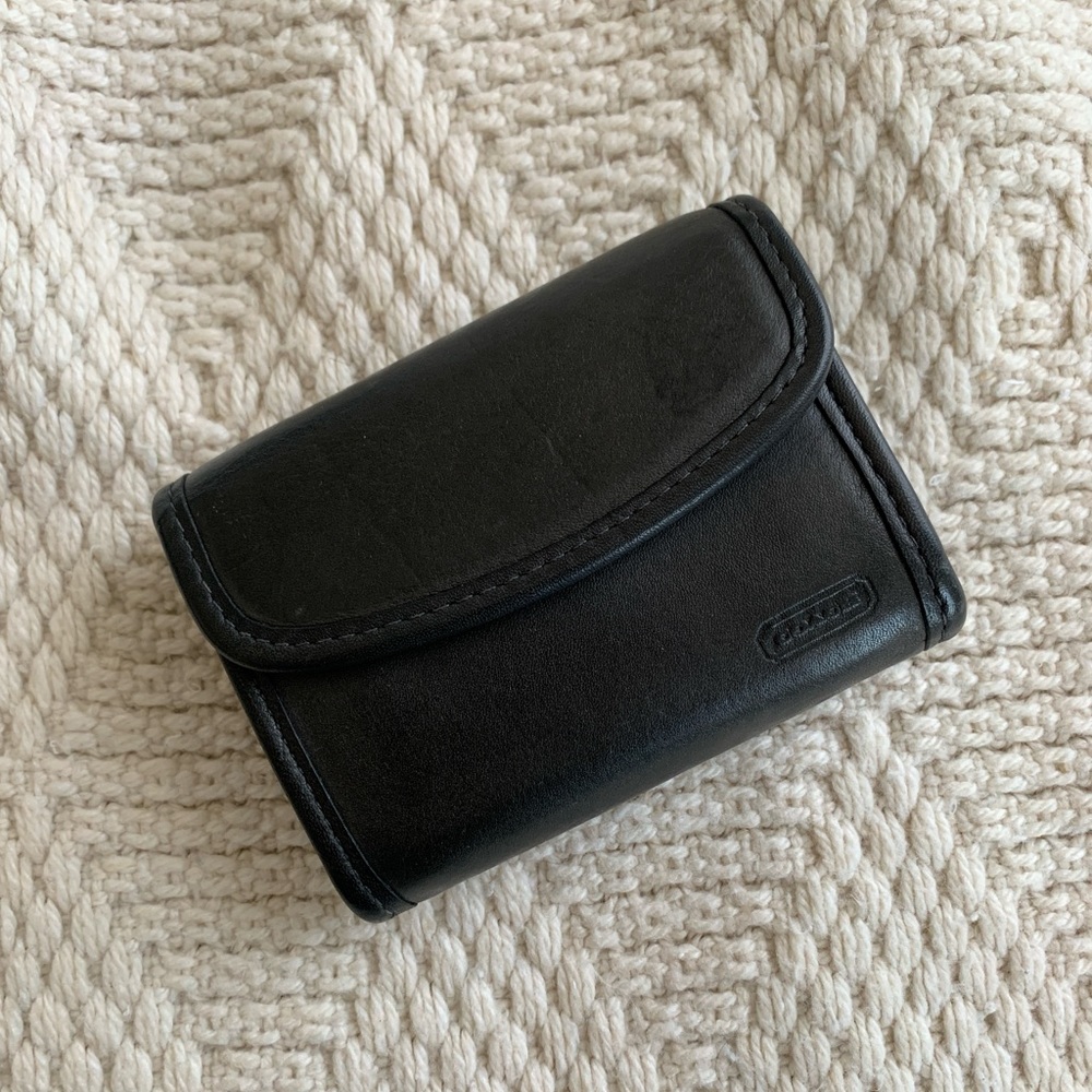 Navy (Blavy) Vintage Coach Multifunction Purse (7219) Wallet Card Case Unisex